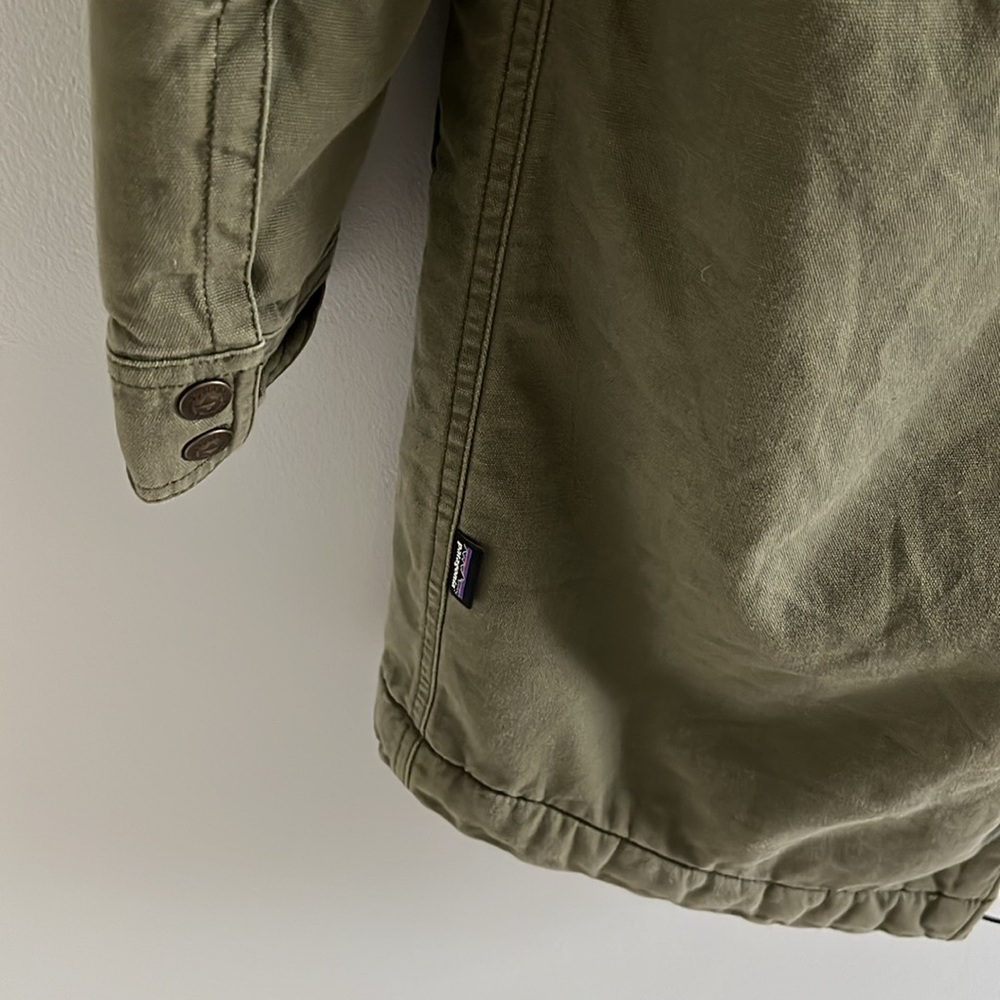 Patagonia Olive Green Hooded Jacket small - Picture 9 of 12